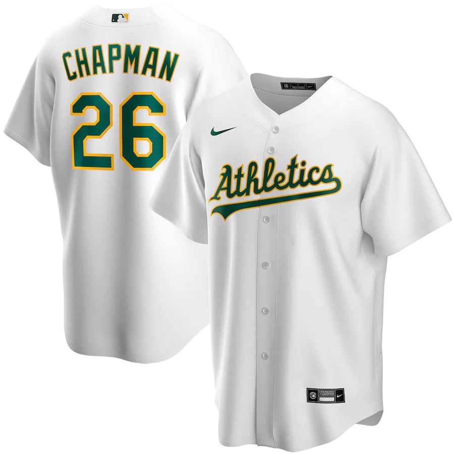Youth Oakland Athletics 26 Matt Chapman Nike White Home Replica Player MLB Jerseys
